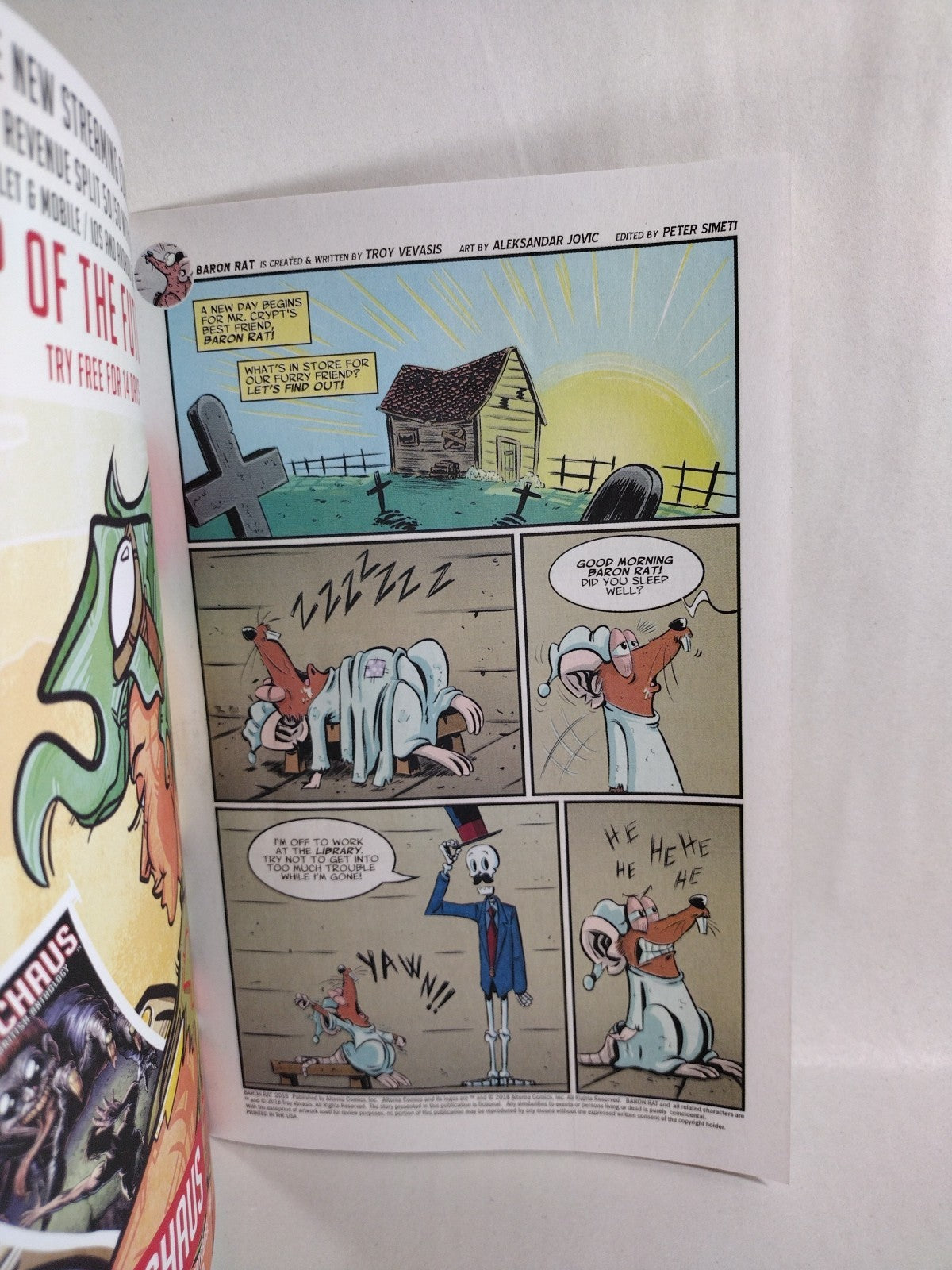 Baron Rat 1 (2018) Alterna Comic Blank Sketch Variant Cover Vevasis Joviv New NM