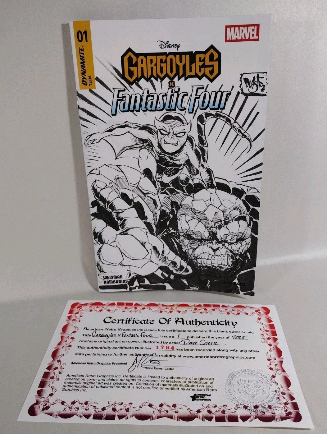 Gargoyles X Fantastic Four #1 (2025) Marvel Sketch Variant W Original DCastr Art