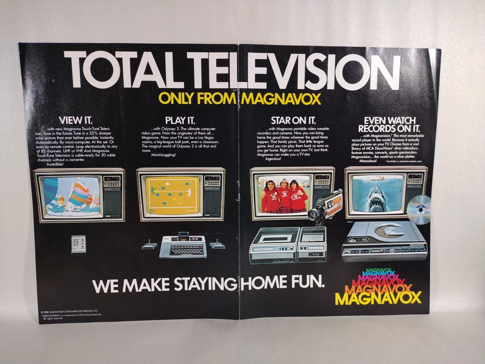 Magnavox (1980) 10.75 X 16" Advertisement Odyssey 2 Console Ephemera 