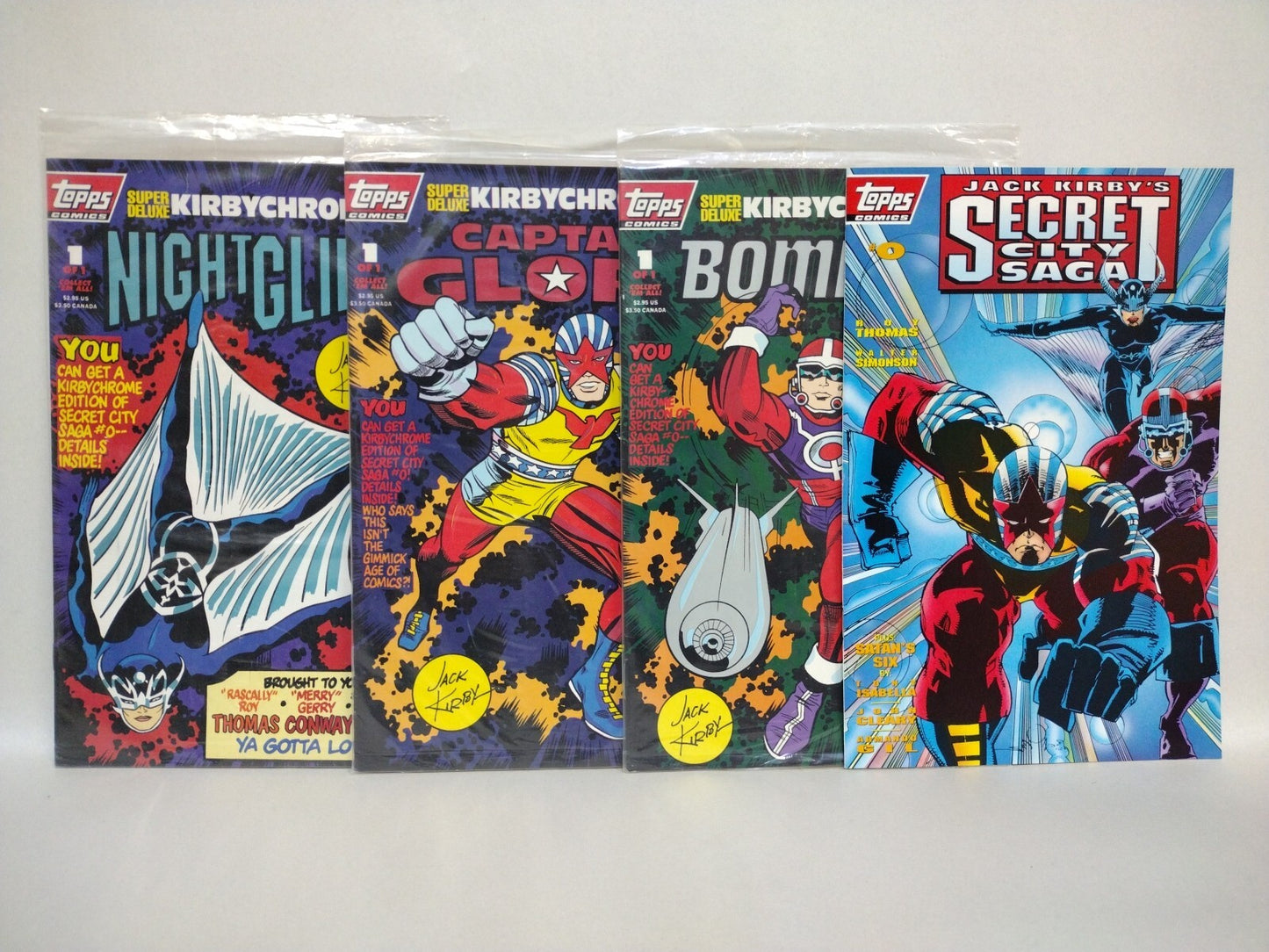 Jack Kirby (1993) Topps Comic Series Bombast Cap Glory+ Set Sealed W Chrome Card