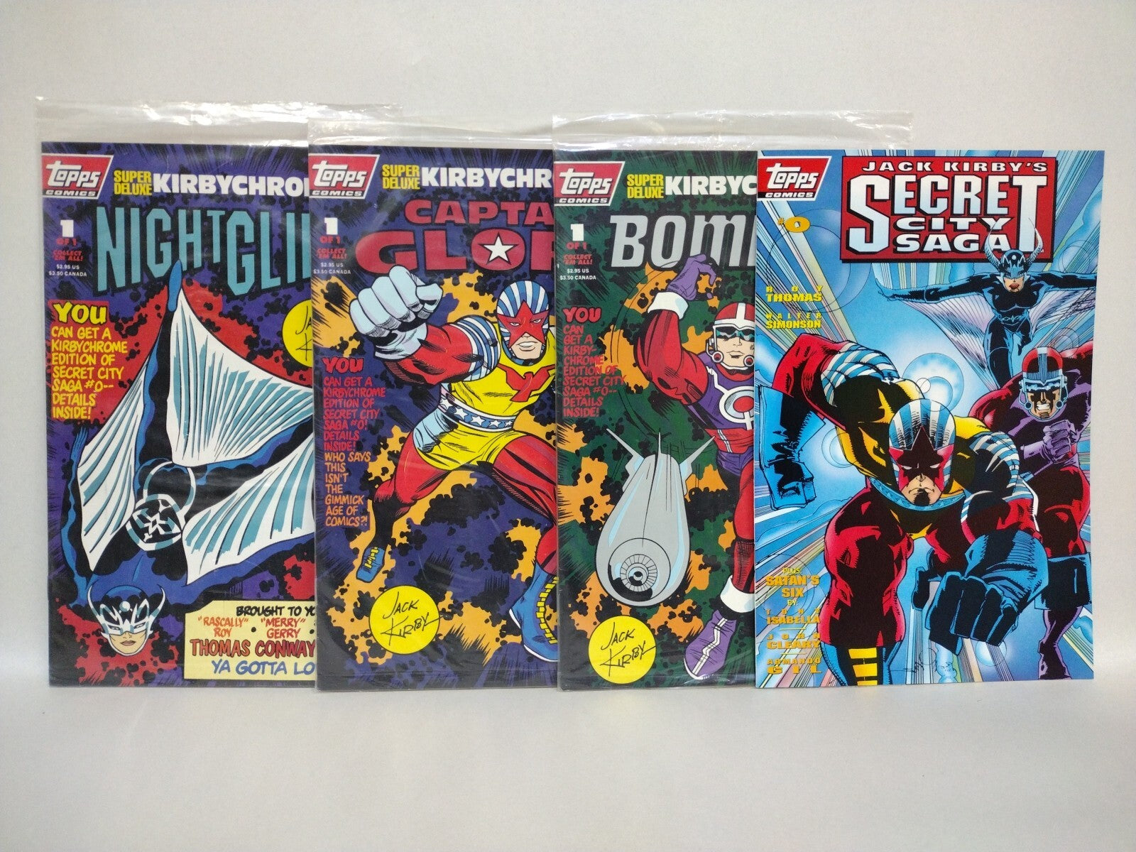 Jack Kirby (1993) Topps Comic Series Bombast Cap Glory+ Set Sealed W Chrome Card