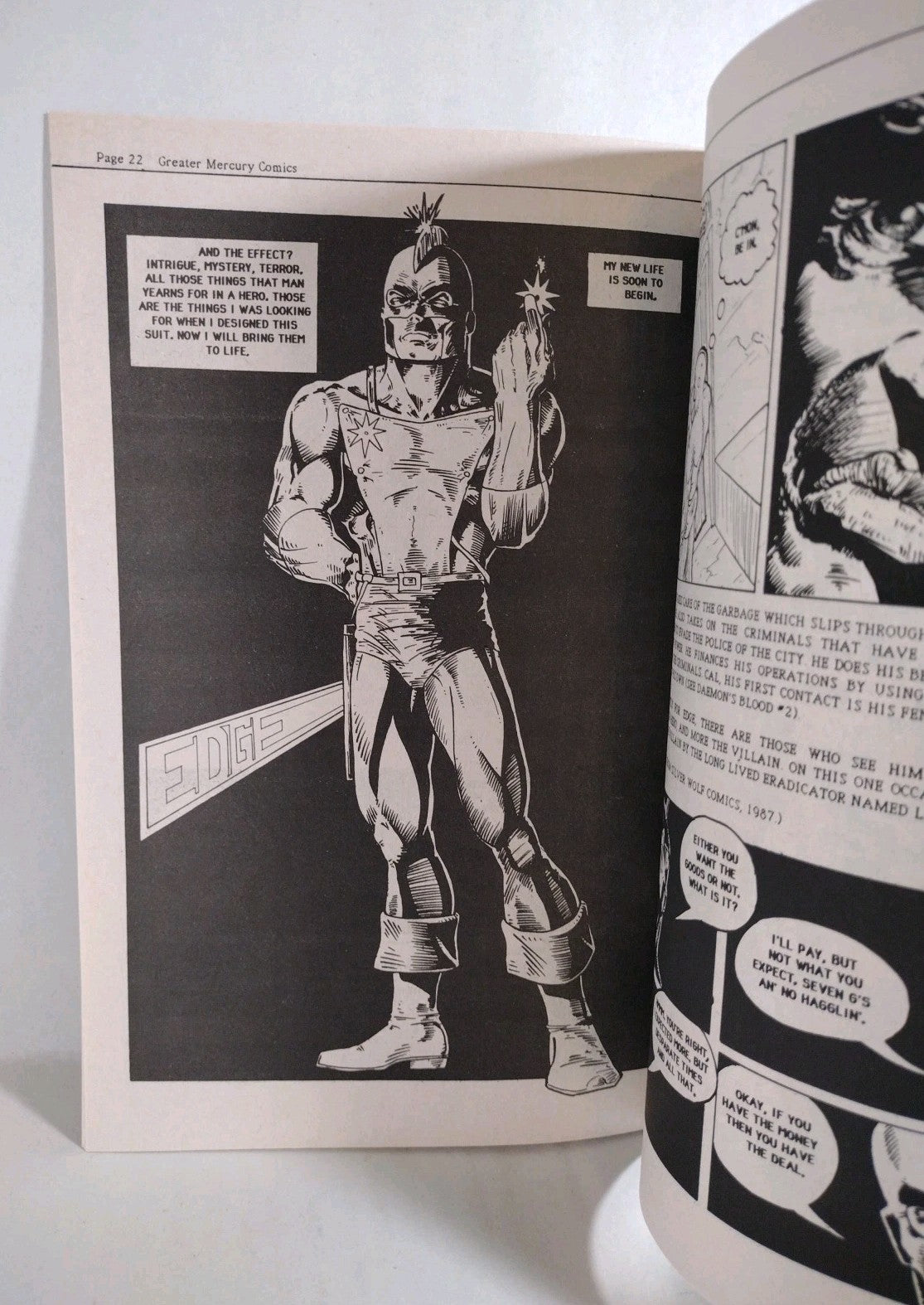 Greater Mercury Comics Action 6 (1990) featuring Grips 1st Night Master Edge GMC