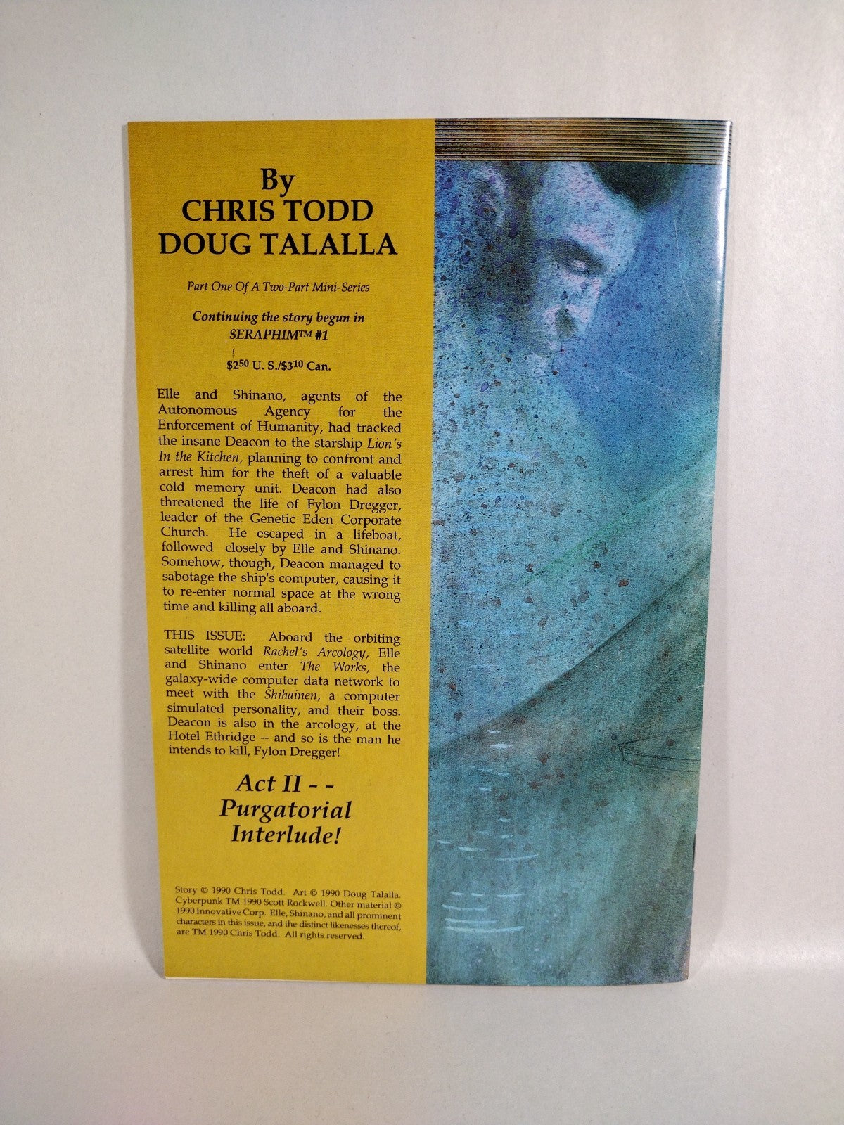Cyberpunk (1990) Innovation Comic Set #1 2 Bk II 1-2 Seraphim Files 1-2 VF NM