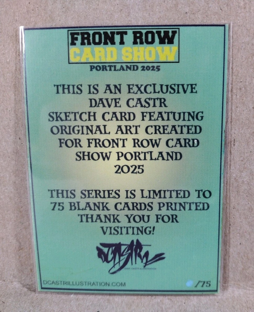 DCastr 2025 Front Row Show Exclusive Sketch Card W Original Nemesis Warlock Art