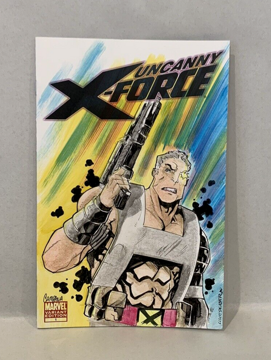 X-FORCE UNCANNY #1 Blank Cover Variant Comic W Original CHRIS CAMPANA Art COA