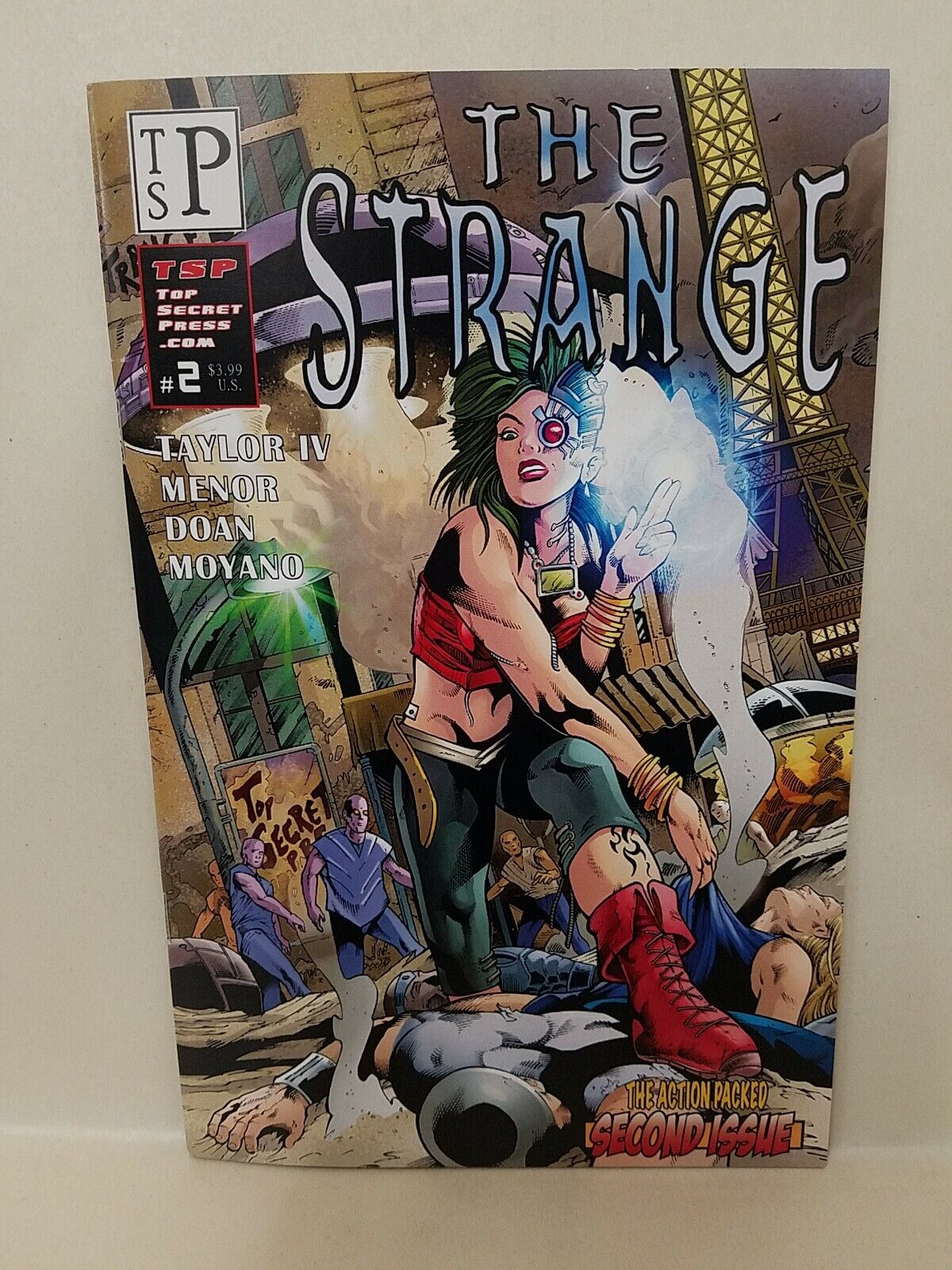 The Strange (2014) Top Secret Press Cyber Punk Comic Lot Set # 1 2 W Promo Cards
