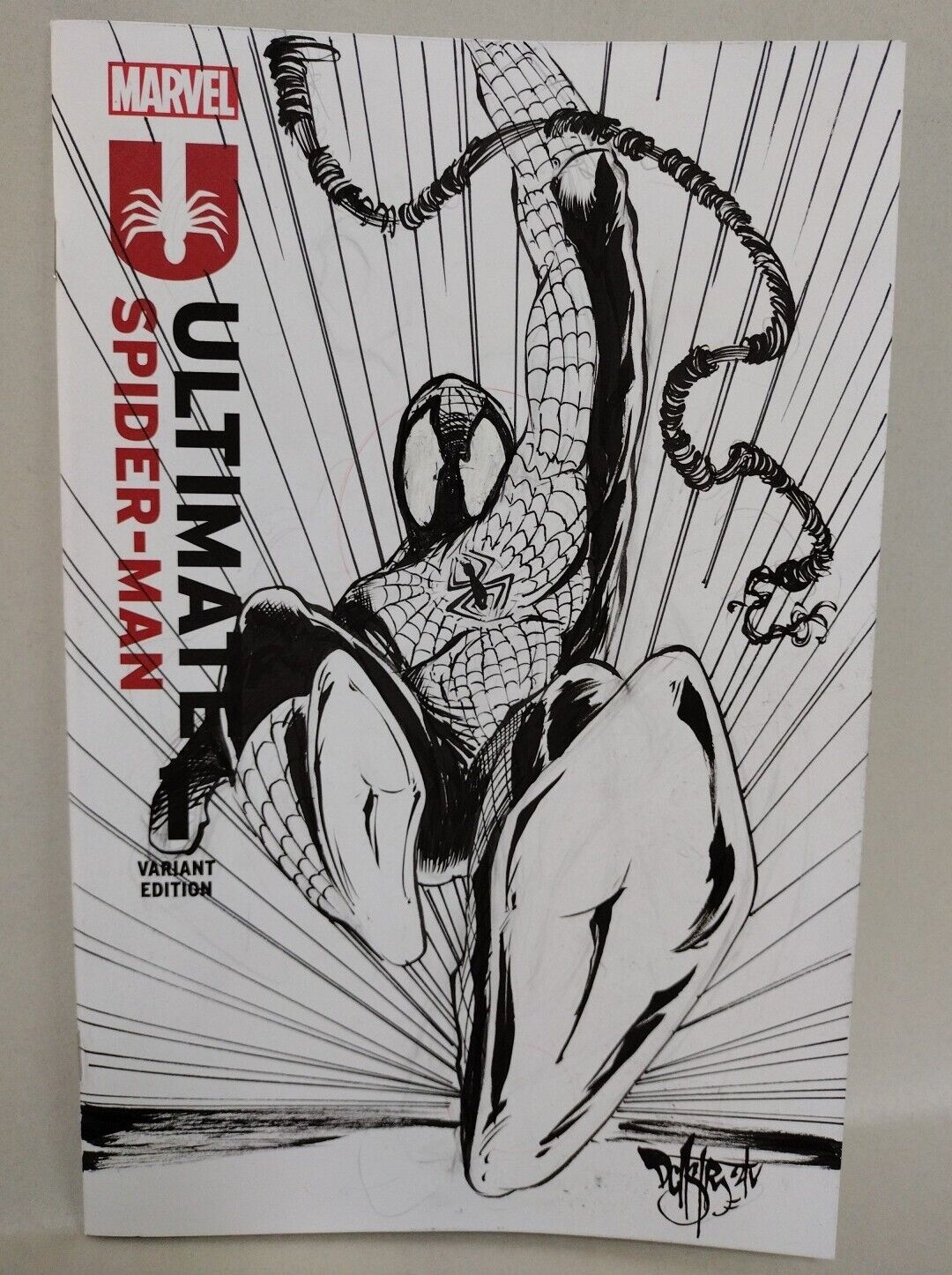 Ultimate Spider-Man #1 (2024) 4th Print Sketch Cover Comic W Original DCastr Art