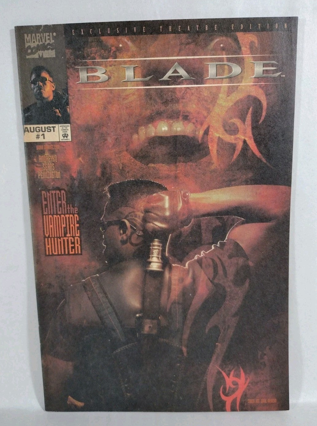 Blade Sins Of The Father #1 (1998) Theatre Edition Marvel Comic Fine