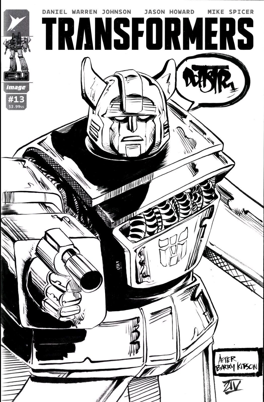 Transformers #13 (2024) Image Comic Sketch Var Cover W Original Cliff Jumper Art