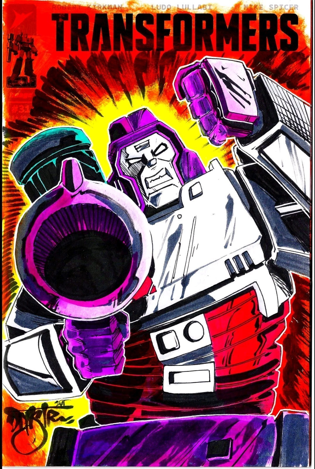 Transformers 31 Image Comic 2026 Sketch Var Cover W Original Megatron DCastr Art