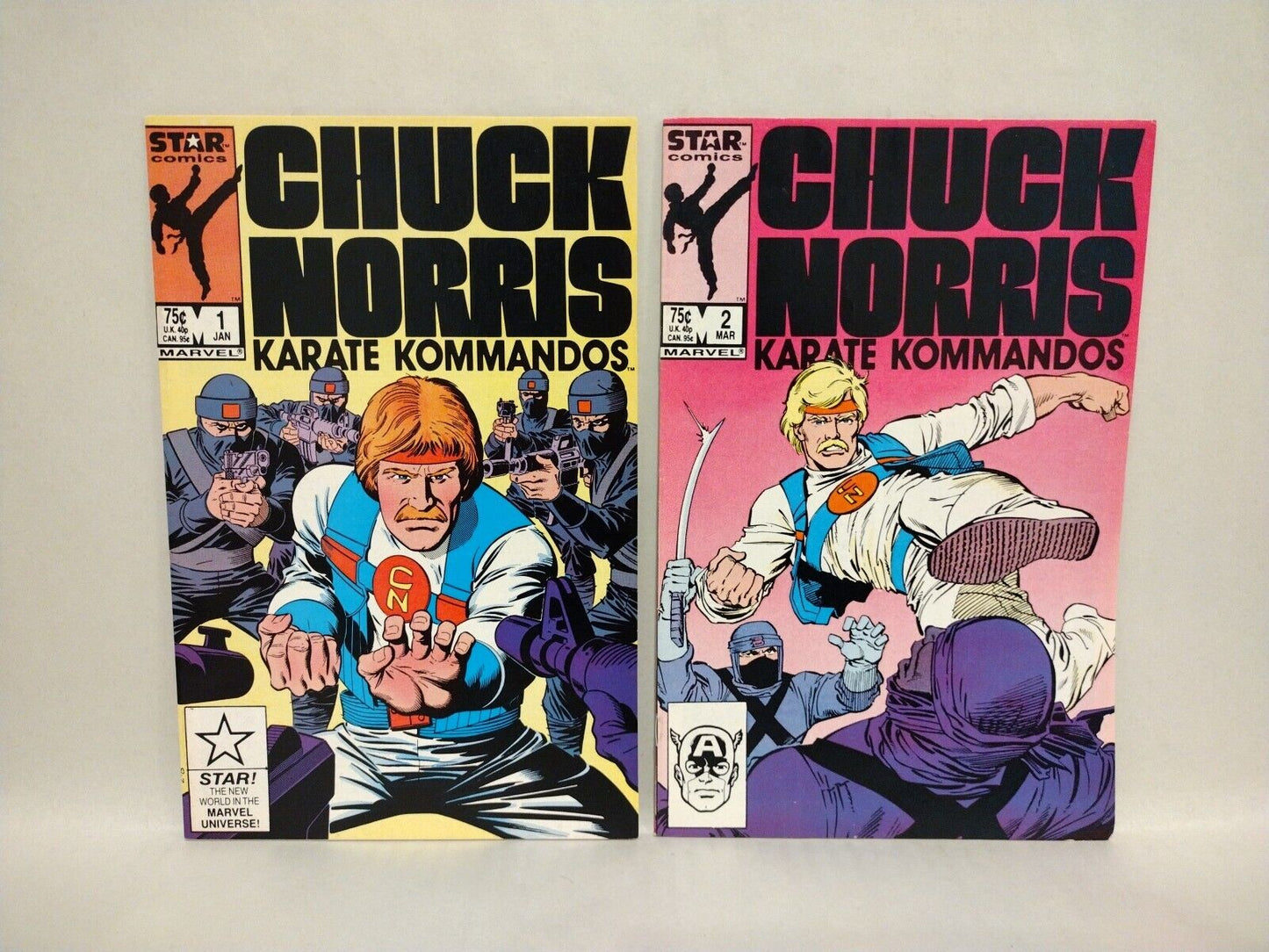 Chuck Norris Karate Kommandos (1987) Marvel Star Comic Lot Set #1 2