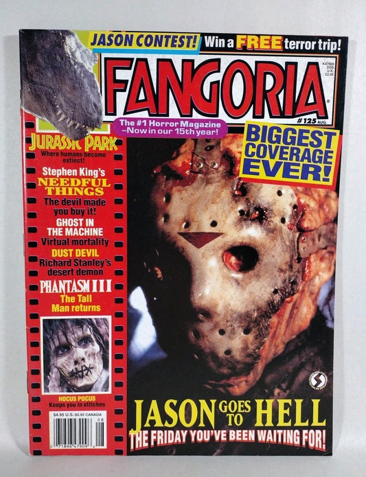 FANGORIA Magazine 125 (1993) Jason Goes To Hell Phantasm III Jurassic Park VF