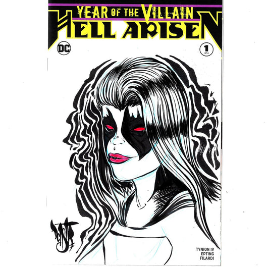 YEAR OF THE VILLAIN: HELL ARISEN #1 Blank Variant Cover Comic W Original Art