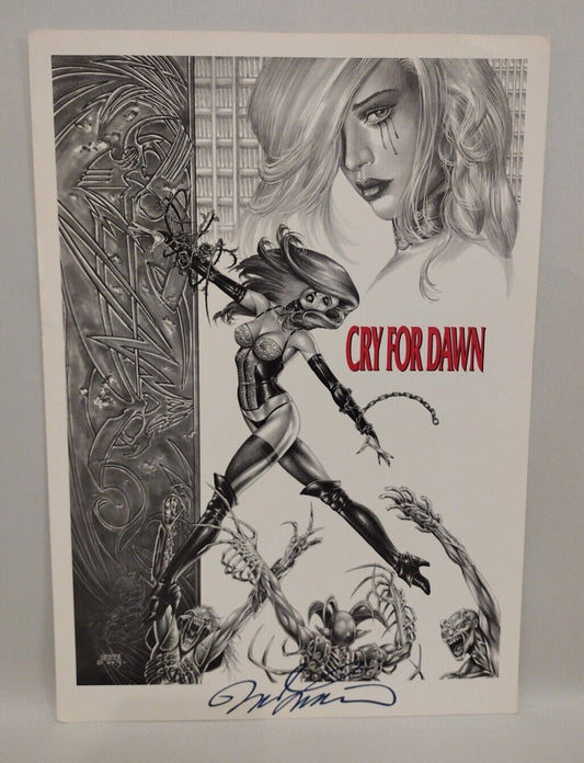 Cry for Dawn (1993) Joseph Michael Linsner 12x17" CFD Poster Print Signed