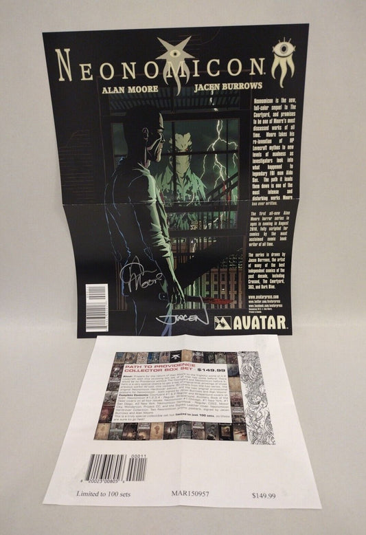Neonomicon Avatar 13.5 X 10" Poster Signed Alan Moore Jacen Burrows LTD 100