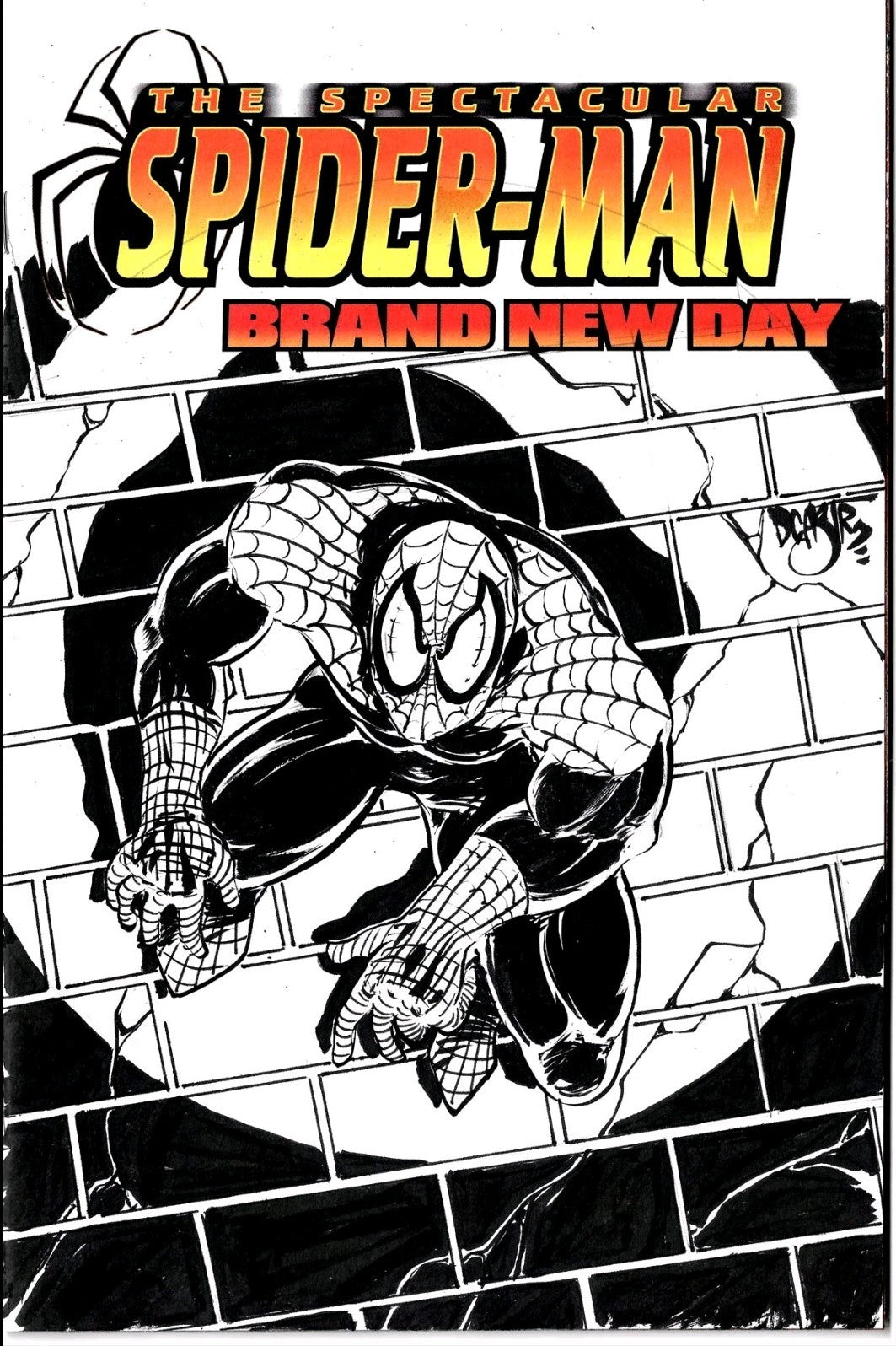 Spectacular Spider-Man Brand New Day 1 Marvel Sketch Cover W Original DCastr Art