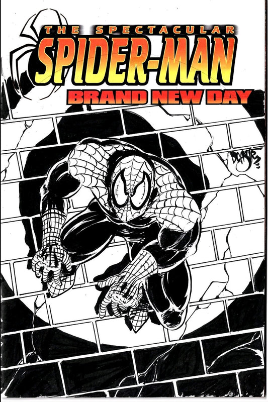 Spectacular Spider-Man Brand New Day 1 Marvel Sketch Cover W Original DCastr Art