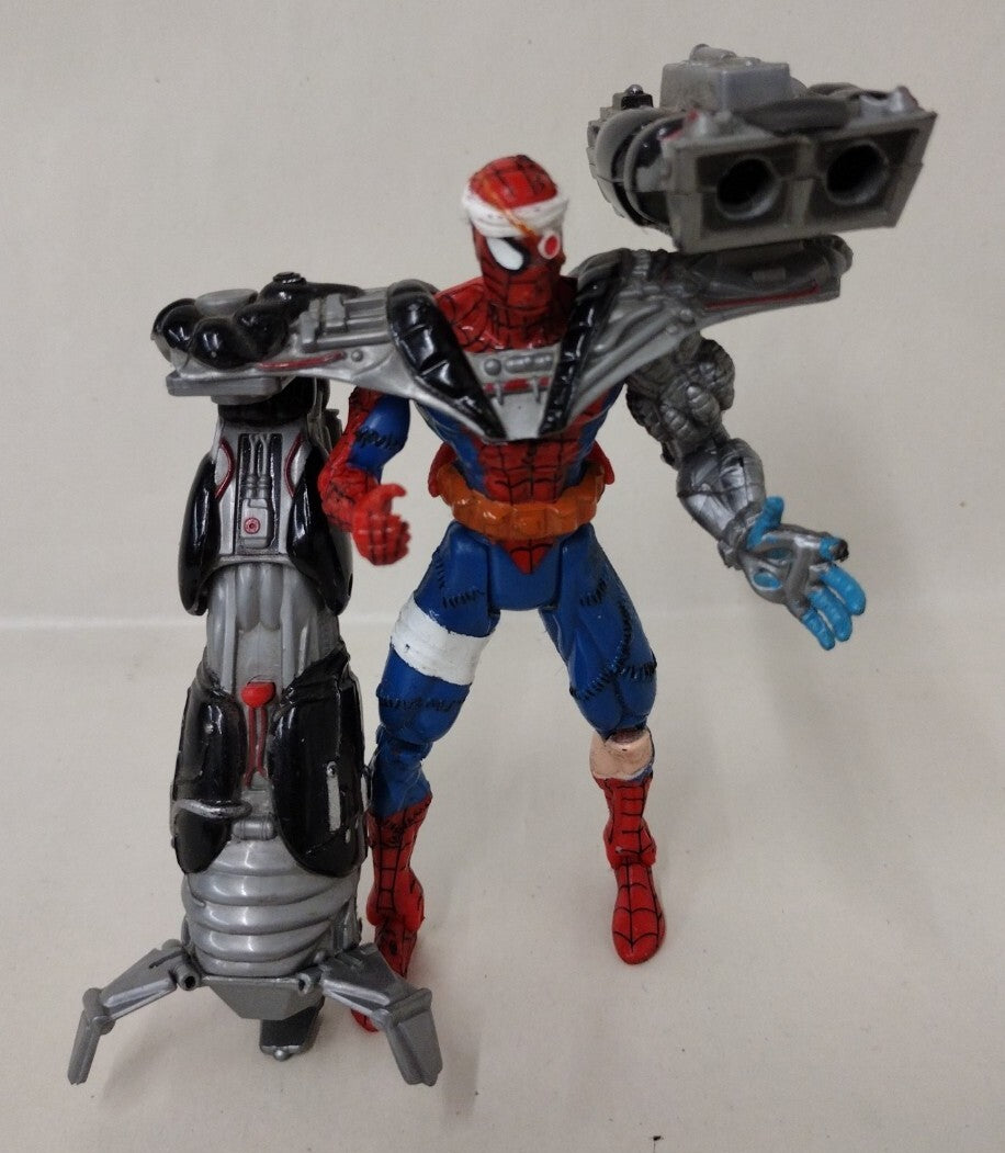 Spider-Man Animated Series 1996 Cyborg ToyBiz Action Figure Loose W Accessories 