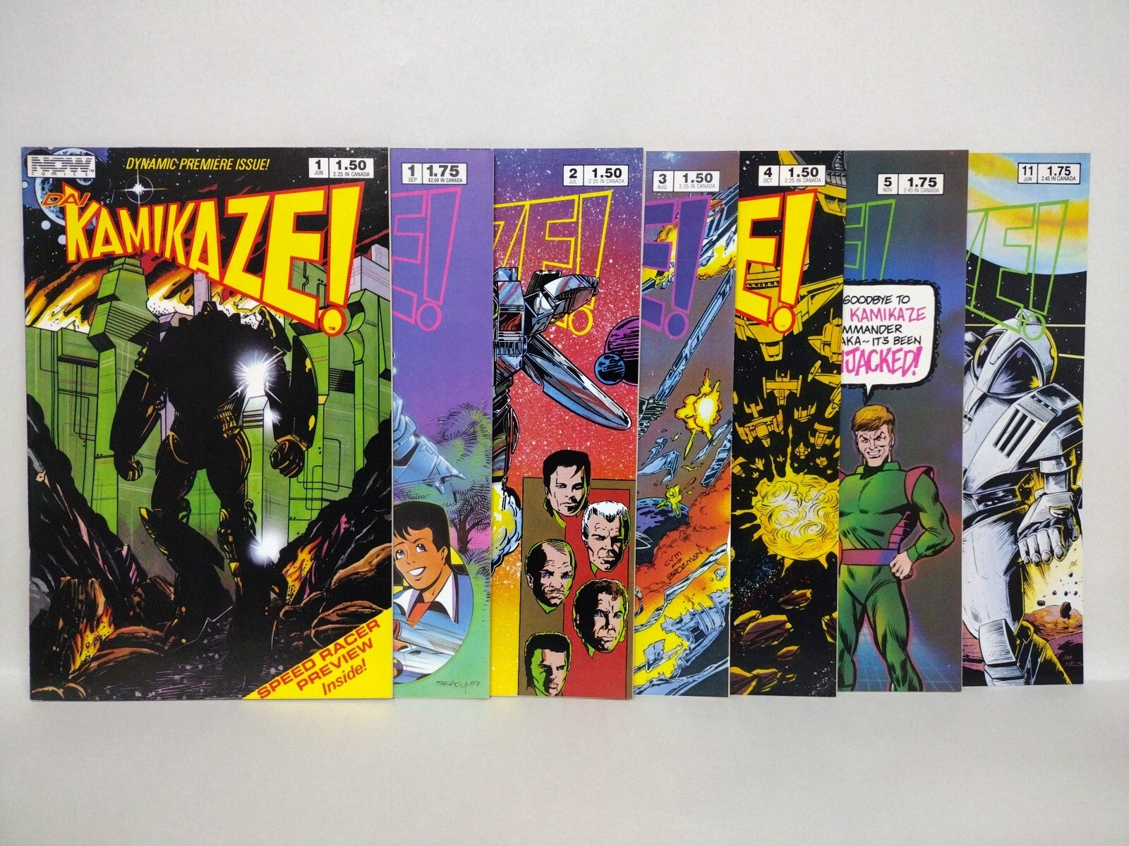 Dai Kamikaze (1987) NOW Comic Lot Set #1 First Print Speed Racer #1 2nd 2 3 4 5