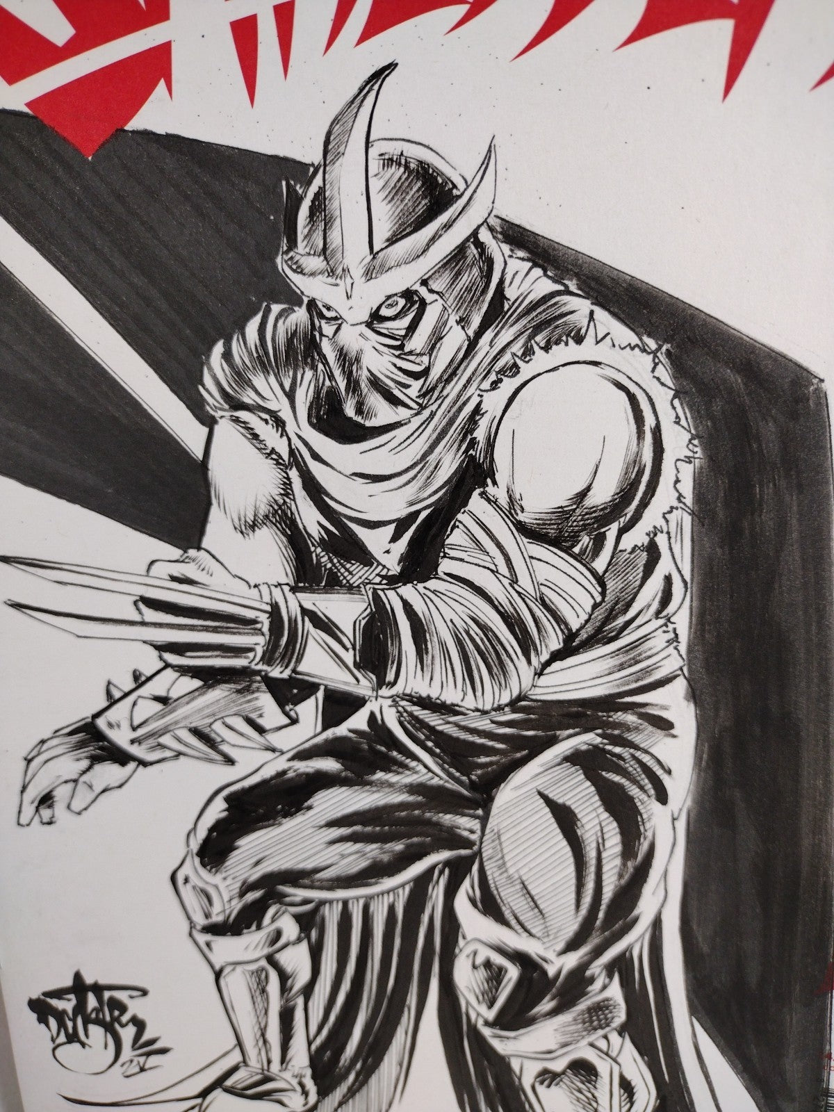 TMNT Shredder #1 (2025) IDW Comic Sketch Cover Variant W Original Dave Castr Art