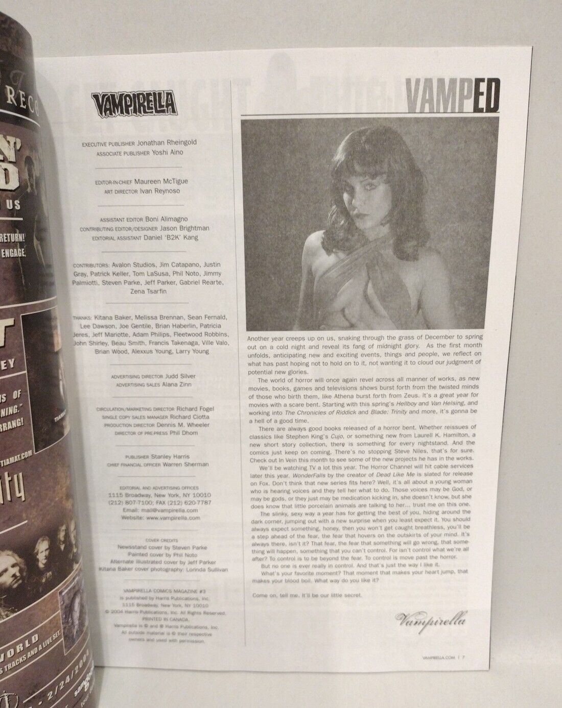 Vampirella (2003) Harris Comic Magazine Lot Set #1 2 3 4 + Flyer Promo Sheet 