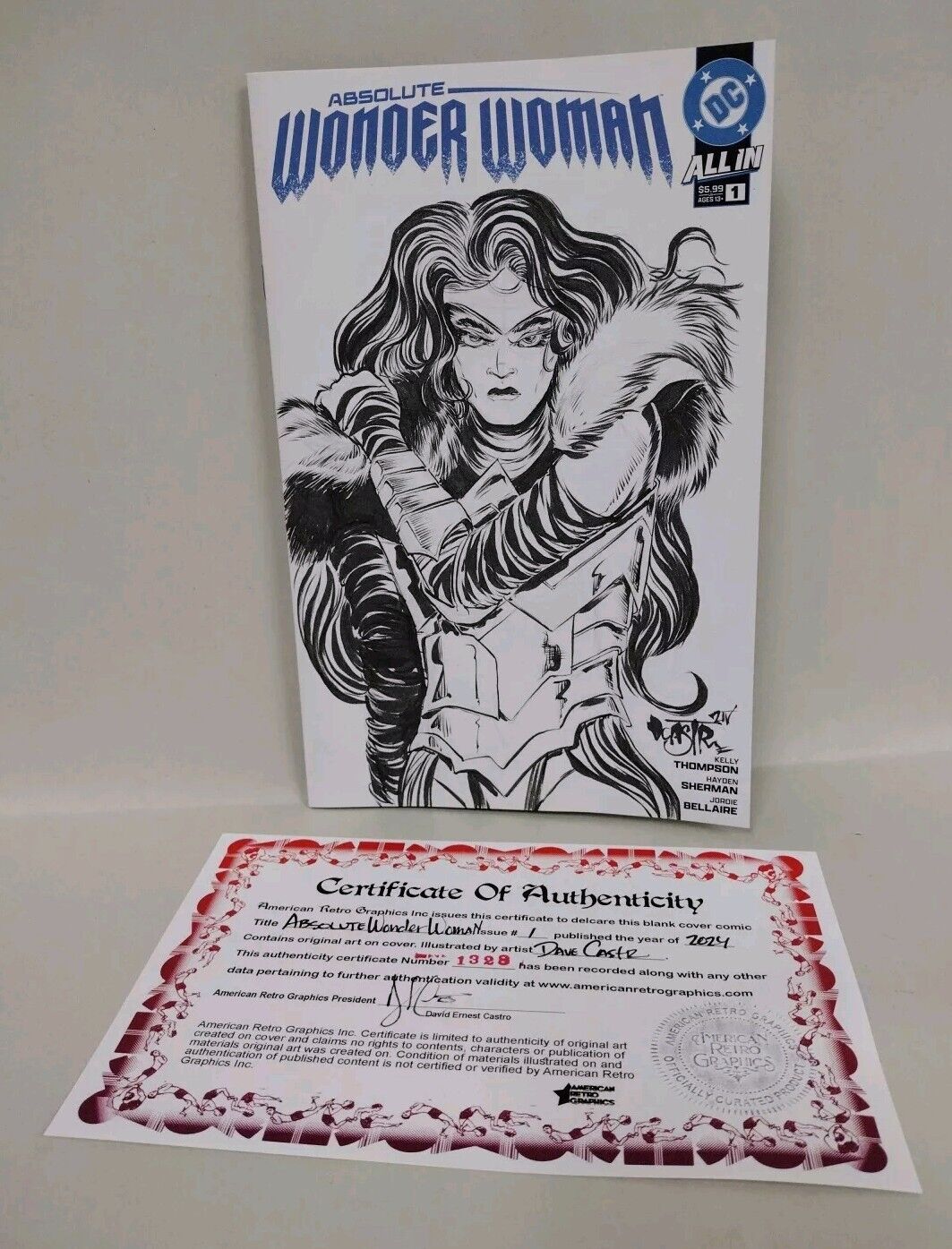 Absolute Wonder Woman 1 (2024) DC Comic Sketch Variant Cvr W Original DCastr Art