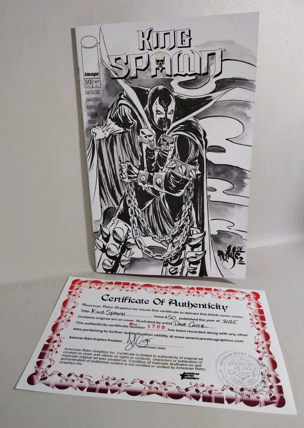 King Spawn #50 (2025) Image Comic Sketch Cover Variant W Original Art Dave Castr