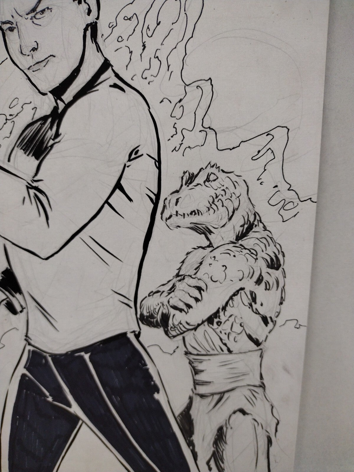 Star Trek 50 (2015) IDW Sketch Variant Cover W Original Sulu Zorn Art Zues Toves