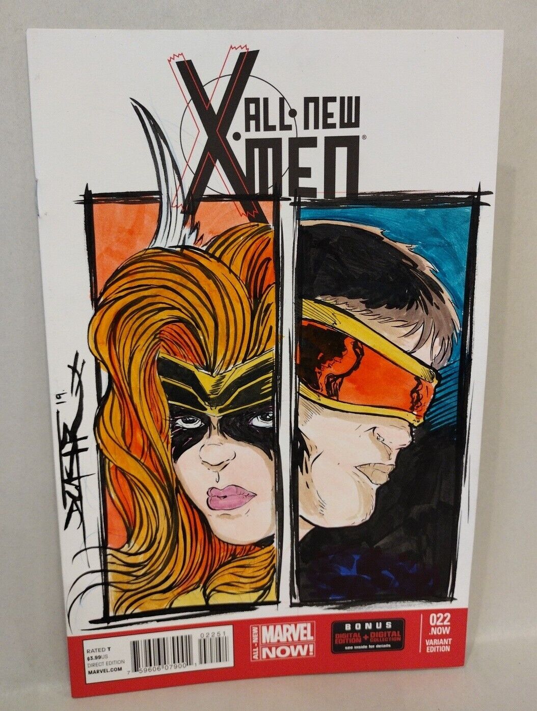 All New X-Men #22 (2014) Blank Cover Variant Comic W Original Angela Art ARG COA