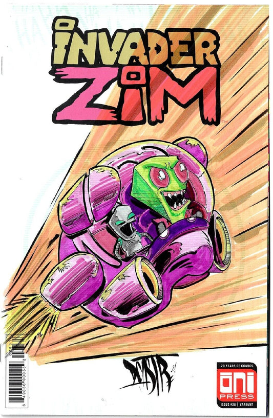 Invader Zim 28 (2018) Oni Blank Sketch Comic ECCC Variant W Original DCastr Art