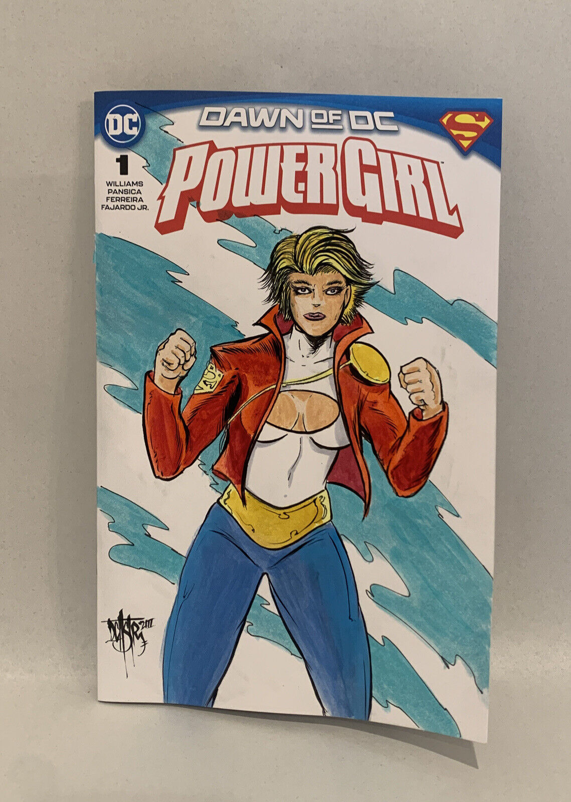 Power Girl #1 (2023) DC Comic Sketch Cover W Original Dave Castr Art