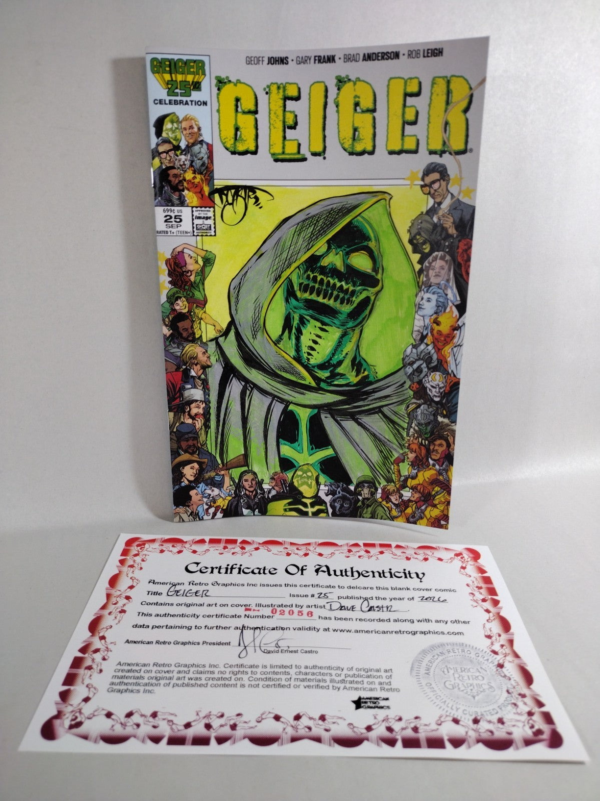 Geiger #25 Ghost Machine Image Comic Sketch Var Cover W Original Dave Castr Art