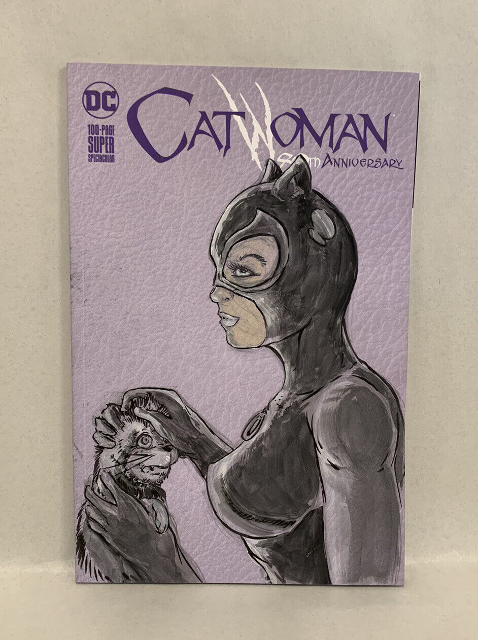 DC CATWOMAN BLANK VARIANT COMIC ORIGINAL SKETCH COVER discount ART