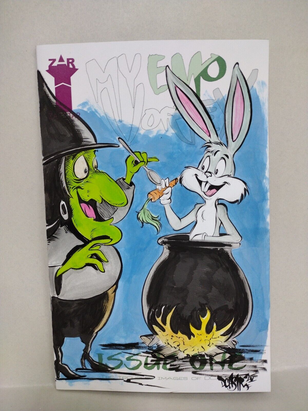 DCastr My Emo Vortex #1 Blank Cover Artbook w Original Bugs Bunny & Hazel Art