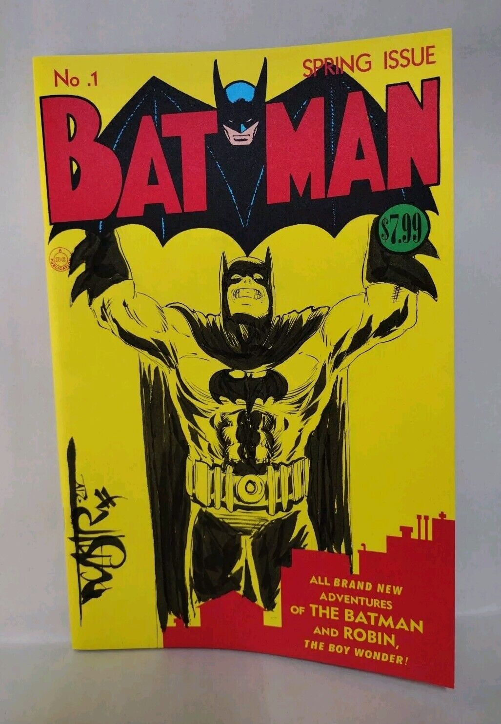 Batman #1 Facsimile Ed (2023) DC Comic Sketch Cover W Original Dave Castr Art