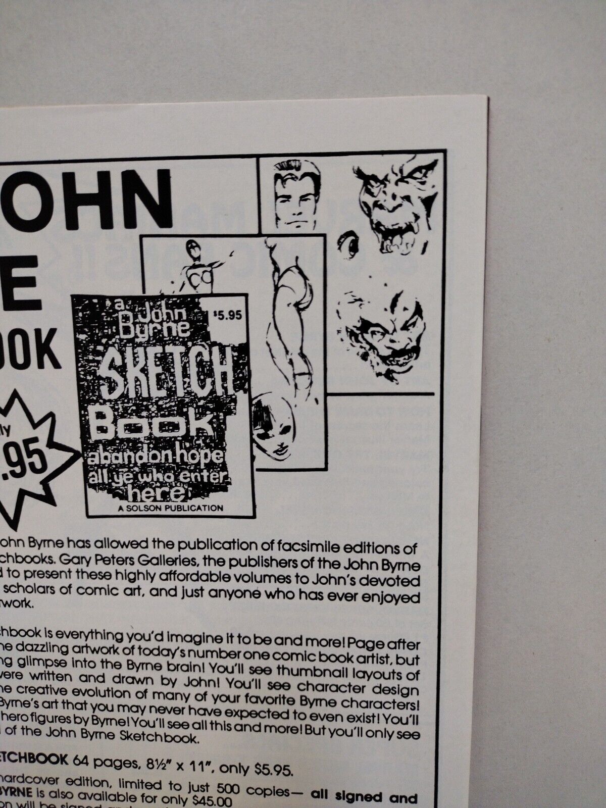 How to Draw Comics #1 (1985) Solson Comic John Byrne & John Romita Jr VF