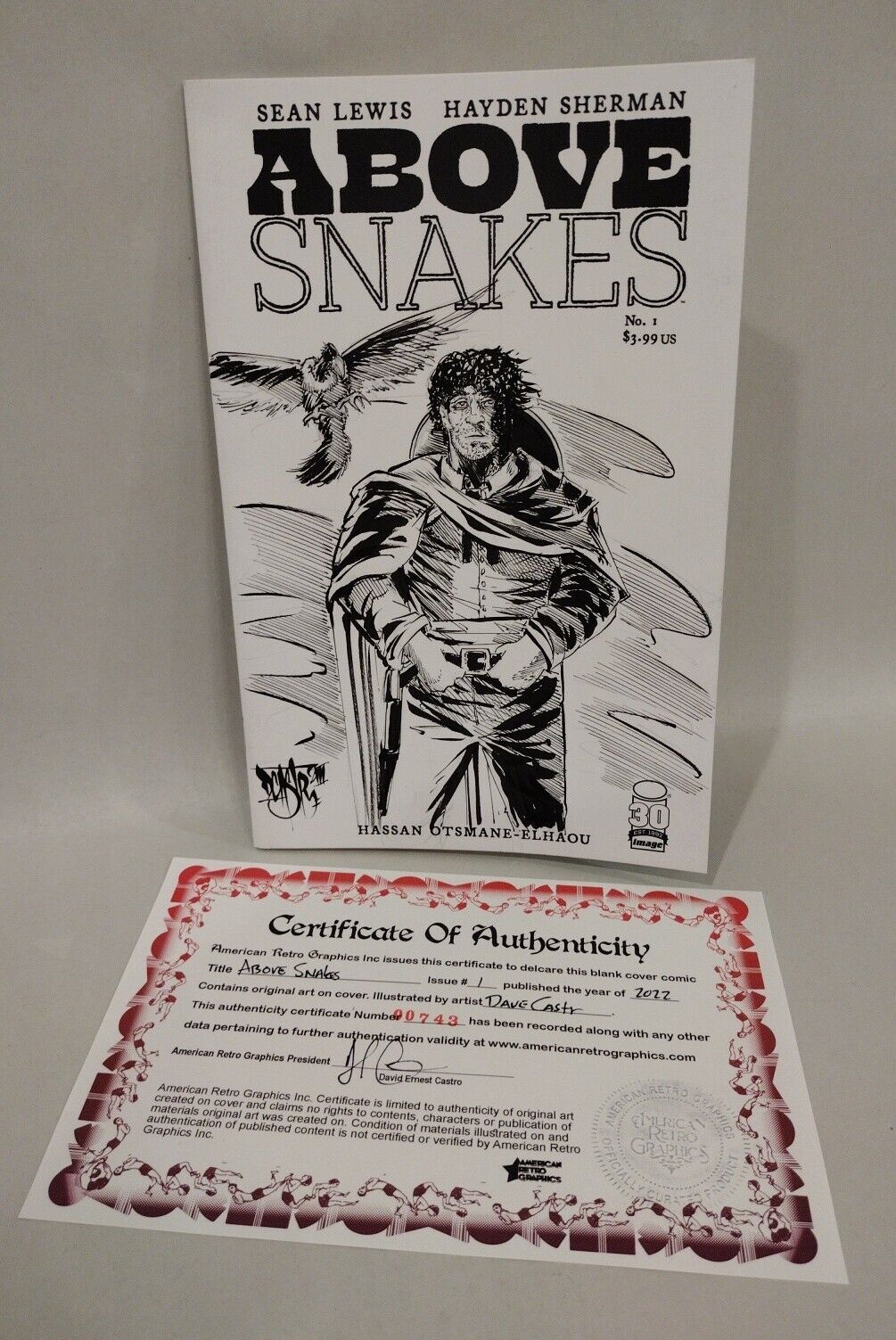 Above Snakes #1 (2022) Image Blank Cover Comic w Original Dirt Art Dave Castr 