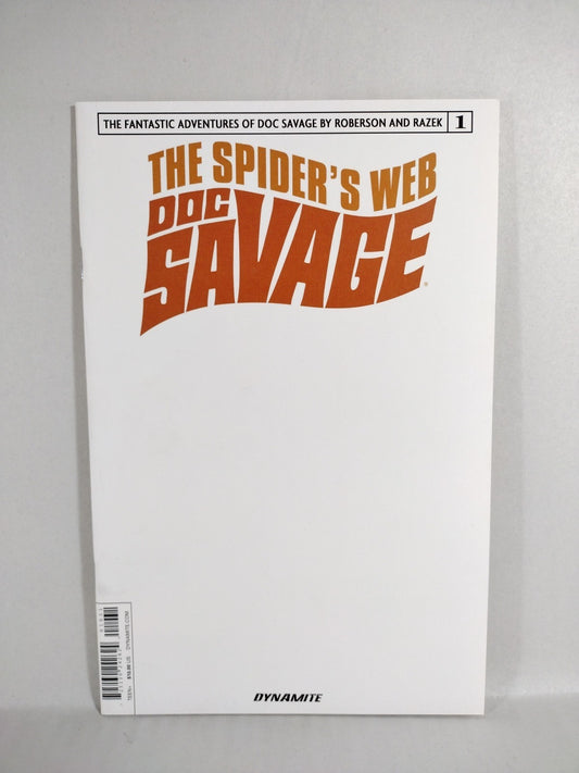 Doc Savage Spider's Web #1 (2015) Dynamite Blank Sketch Cover Variant Comic NM