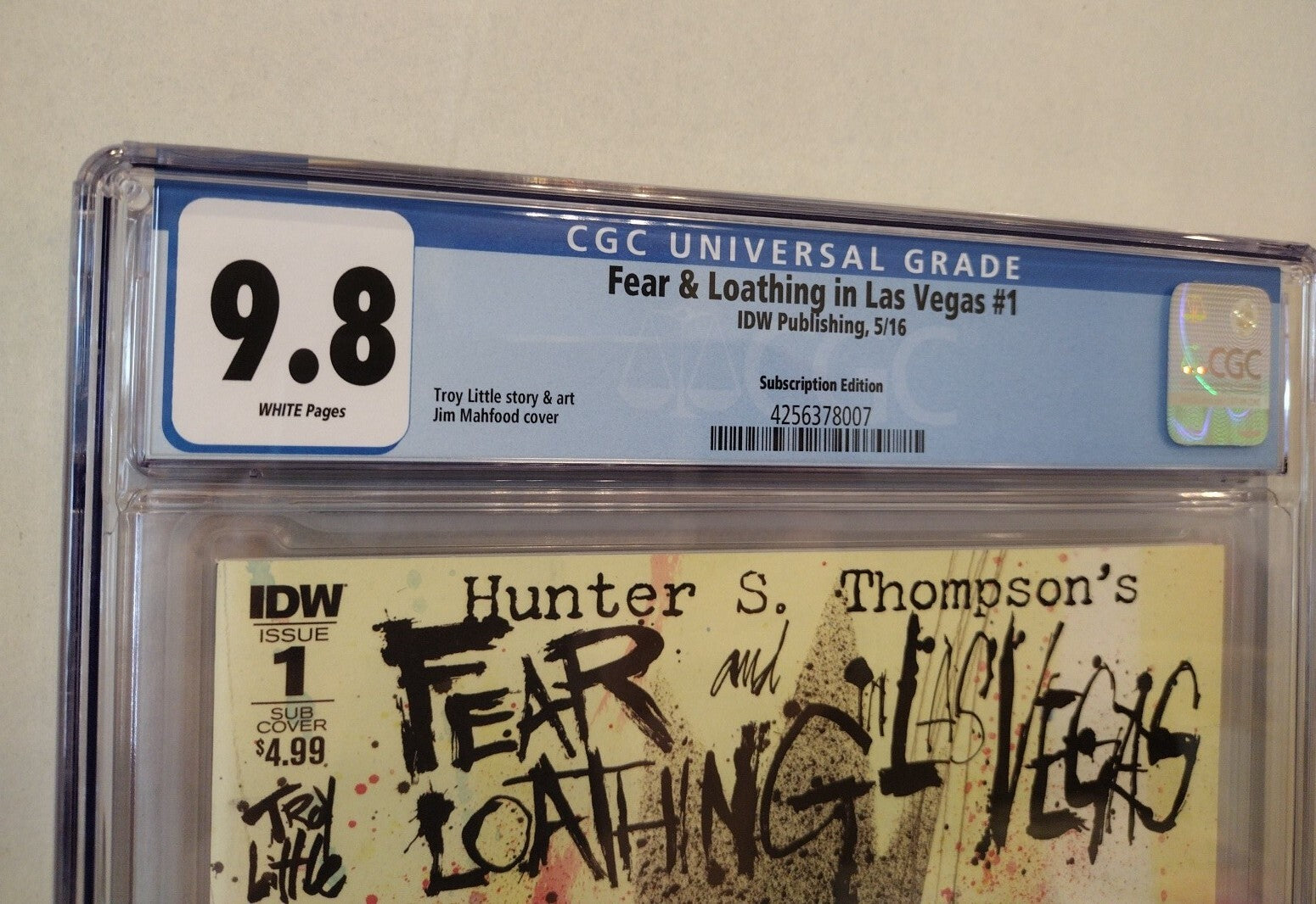 FEAR AND LOATHING IN LAS VEGAS #1 (2016) IDW Jim Mahfood Variant Comic CGC 9.8