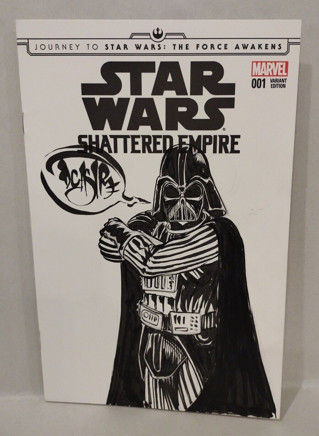 Star Wars Shattered Empire #1 Marvel Comics Blank Cover Variant w Original Art