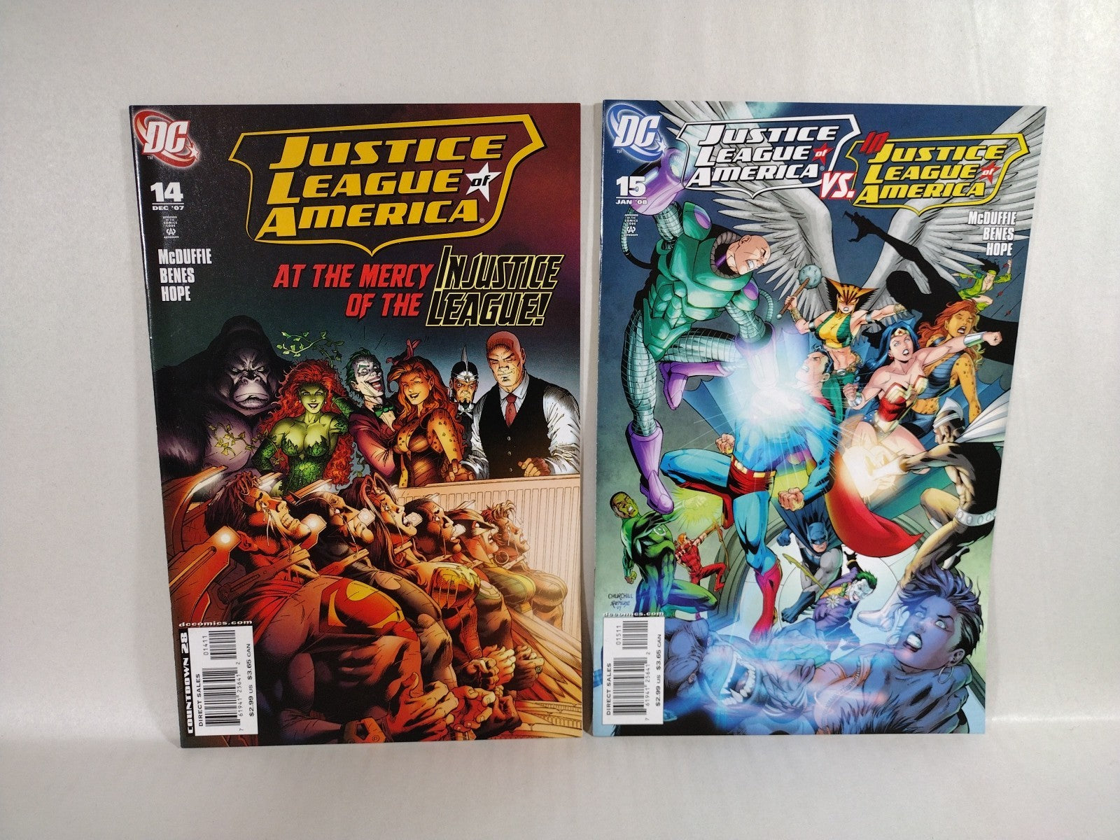 Justice League Of America (2007) DC Comic Lot Set #10 12-28 W Connecting Covers