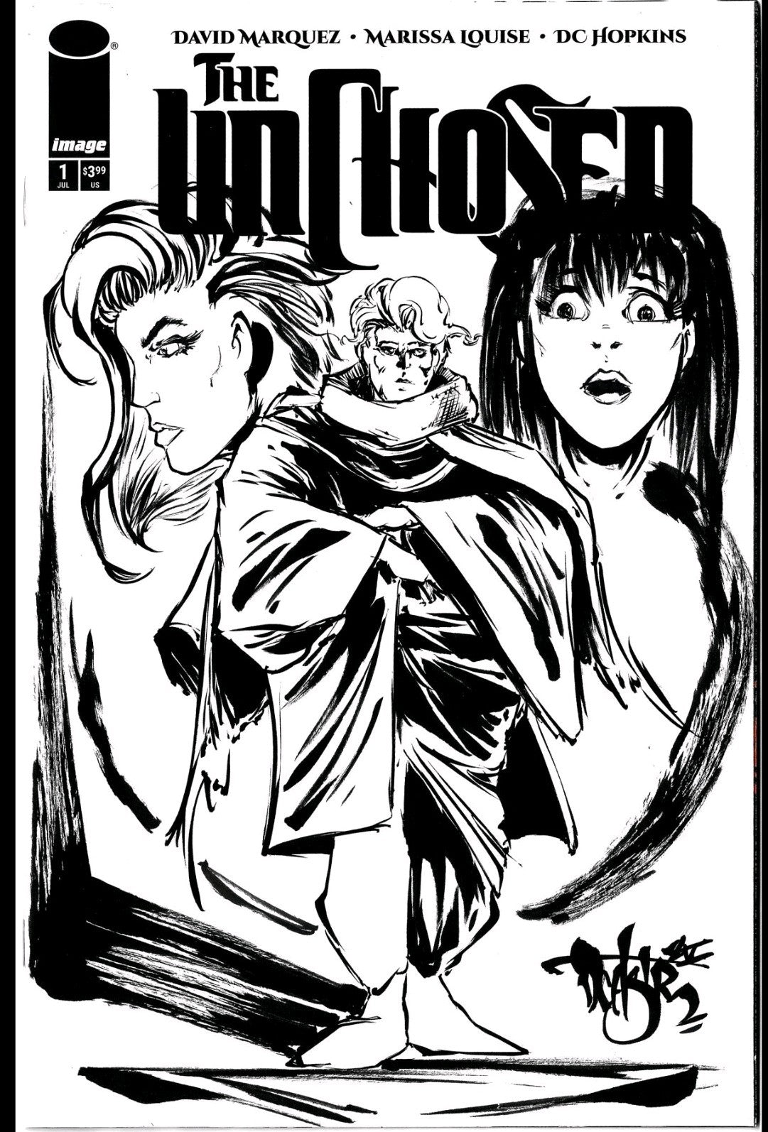 Unchosen #1 (2025) Image Comic Sketch Variant Cover W Original Dave Castr Art