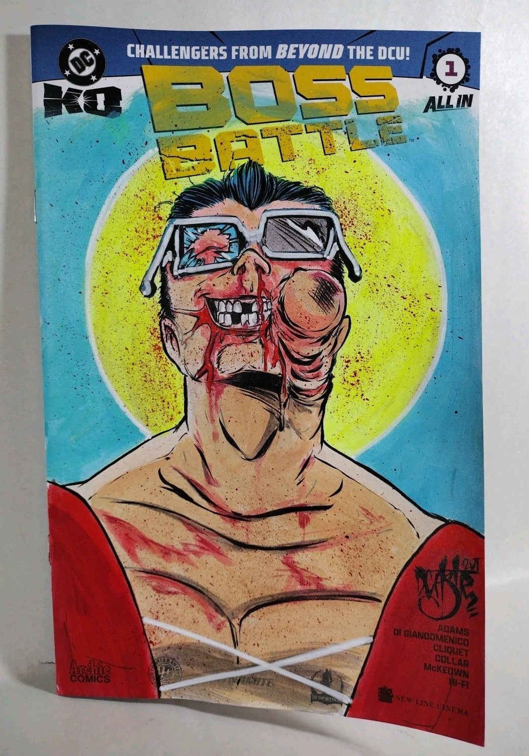 DC KO Boss Battle #1 (2026) Sketch Cover Comic W Original DCastr Plastic Man Art
