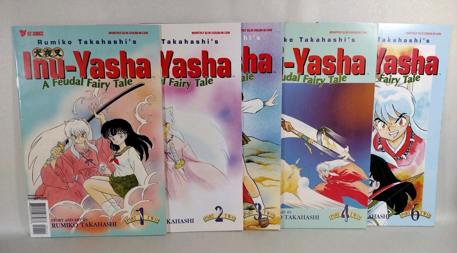 Inu-Yasha (1998) Part 2 Rumiko Takahashi Viz Comic Lot #1 2 3 4 6 VF-NM