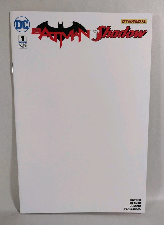 Batman The Shadow #1 (2017) DC Dynamite Blank Sketch Variant Cover Comic New NM