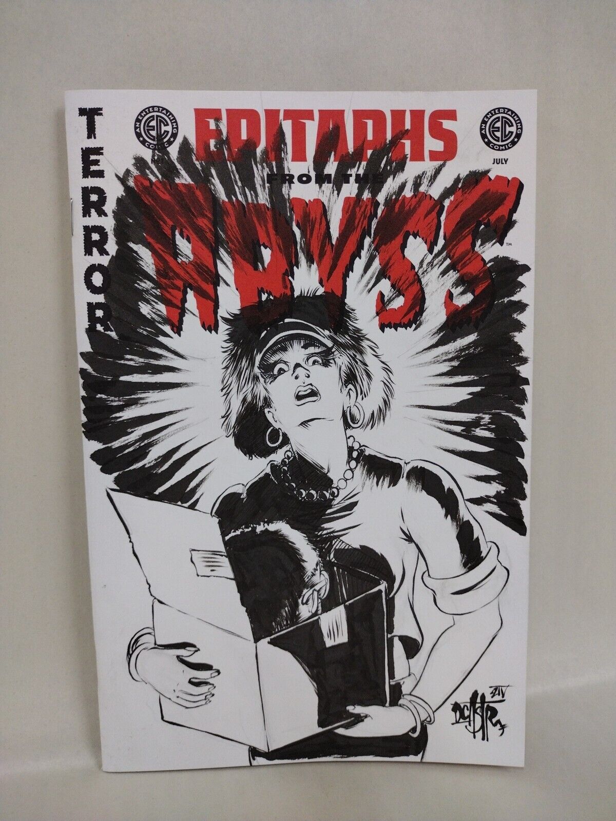 Epitaphs From The Abyss 1 (2024) EC Comic Sketch Cover Var W Original DCastr Art