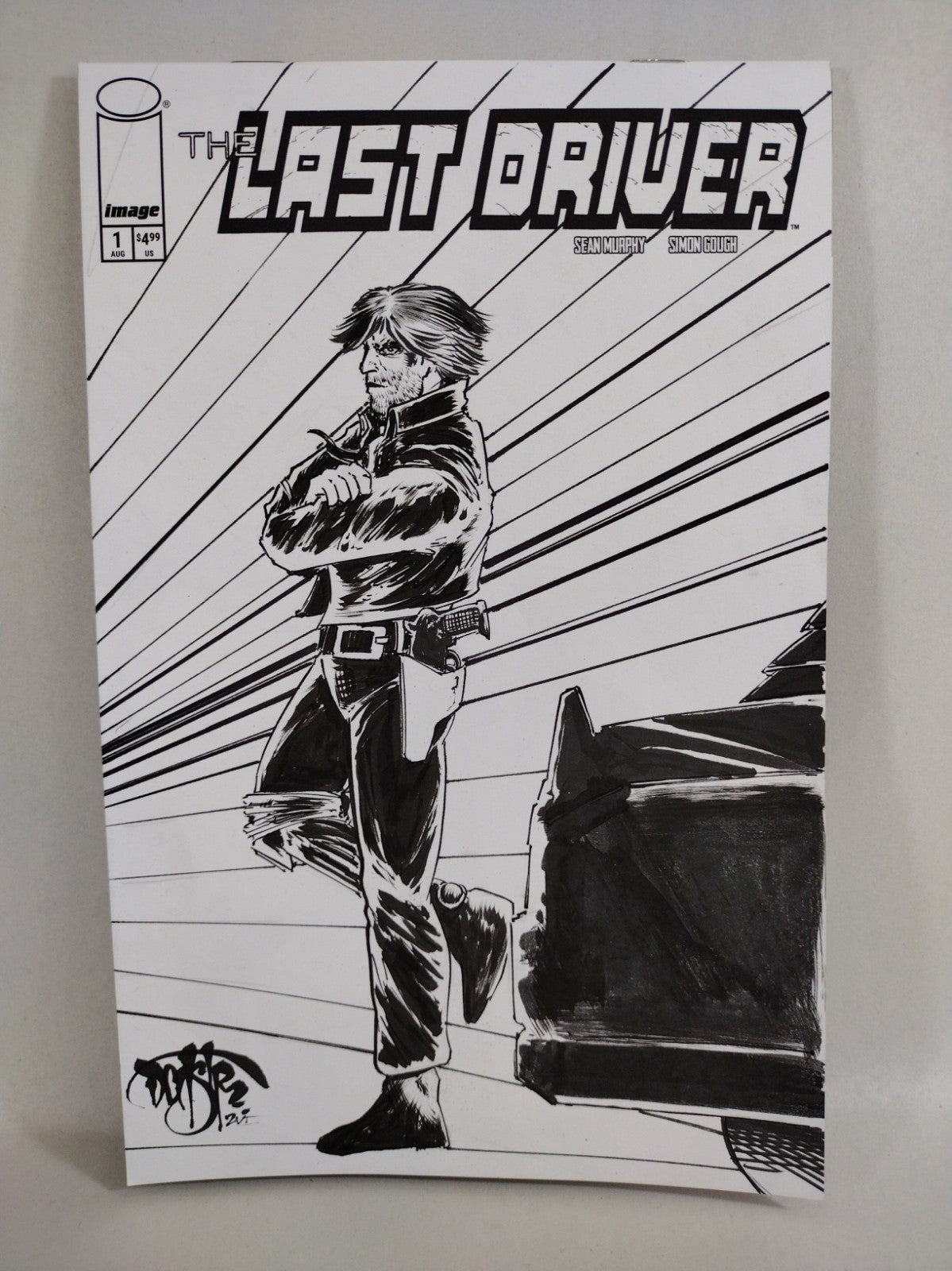 Last Driver #1 (2026) Image Comic Sketch Cover Variant W Original Dave Castr Art