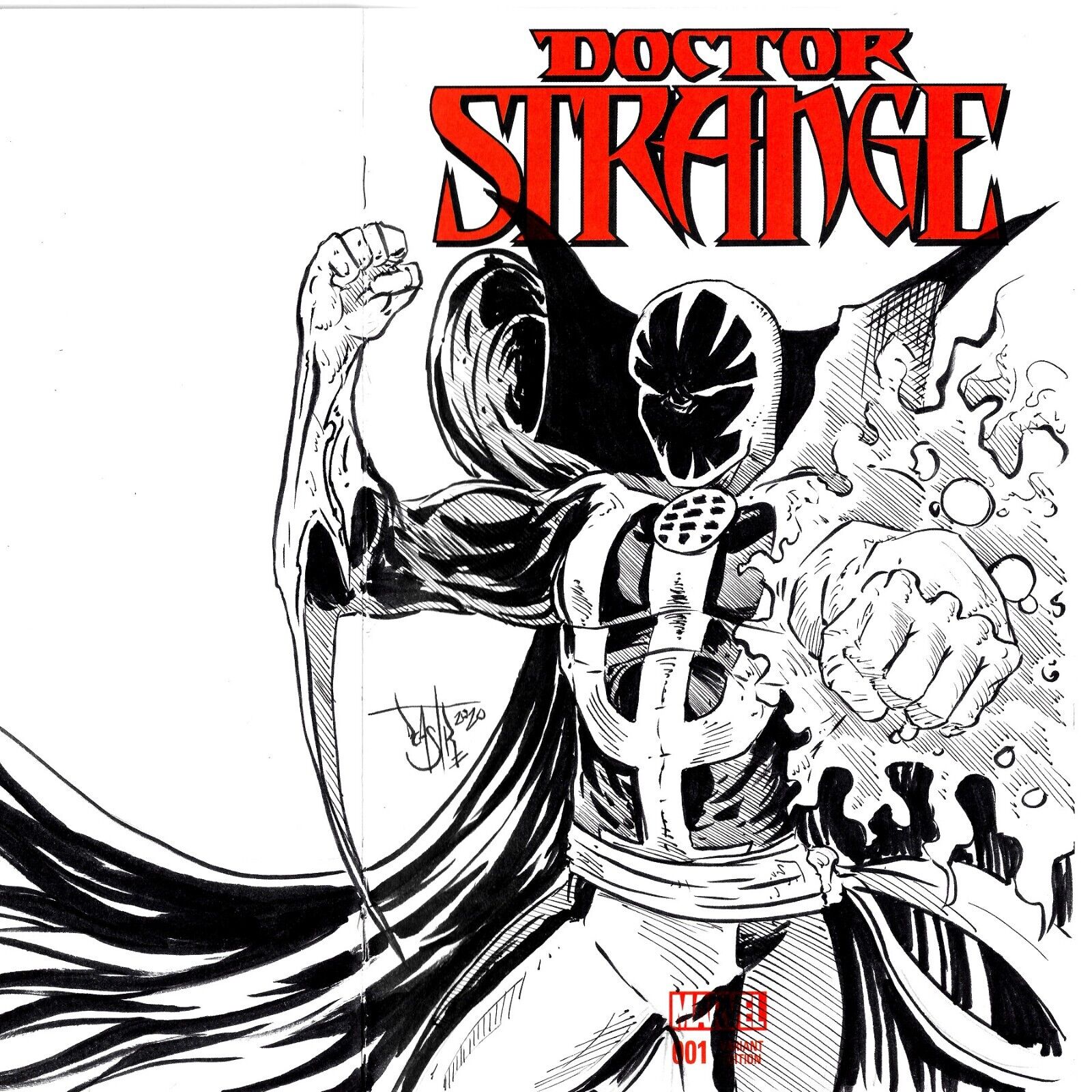 Doctor Strange (2015) #1 Blank Cover Variant Comic W Original DCastr Art ARG