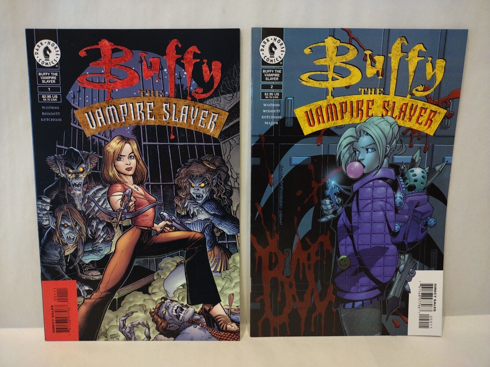 Buffy The Vampire Slayer #1 & 2 (1998) Dark Horse Comic Lot Set Adams Bachalo