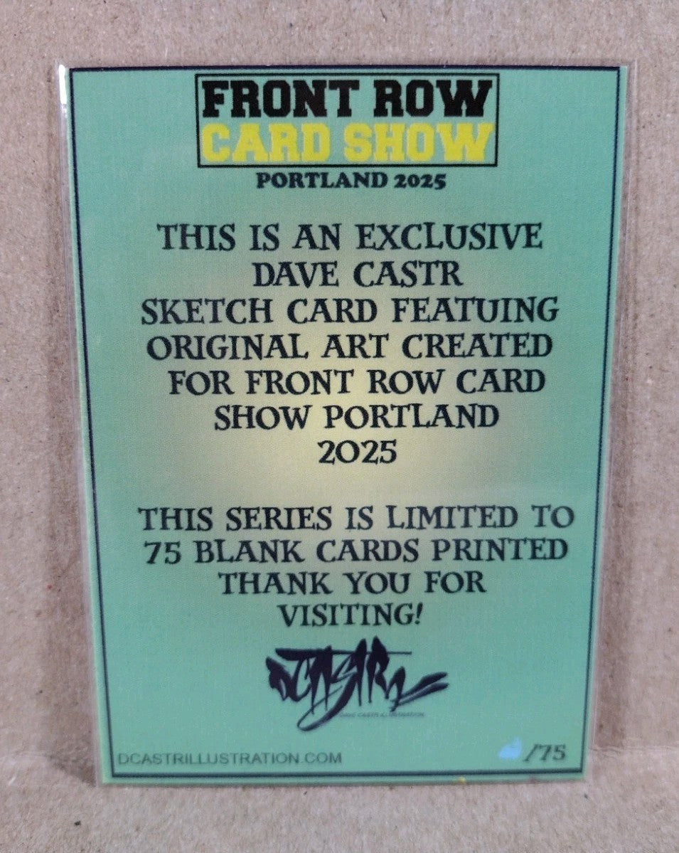 DCastr (2025) Front Row Show Exclusive Sketch Card W Original Wonder Woman Art